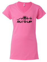 Load image into Gallery viewer, Mountain Adrenaline Heather Fuchsia Women’s V Neck Tee