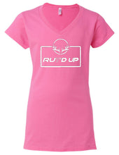 Load image into Gallery viewer, Boxed Muley Heather Fuchsia Women’s V Neck Tee