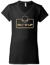 Load image into Gallery viewer, Boxed Muley Black Women’s V Neck Tee