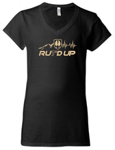 Load image into Gallery viewer, Mountain Adrenaline Black Women’s V Neck Tee