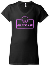 Load image into Gallery viewer, Boxed Muley Black Women’s V Neck Tee