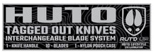 Load image into Gallery viewer, Rut’d Up/Huto Tagged Out Replaceable Blade Knife