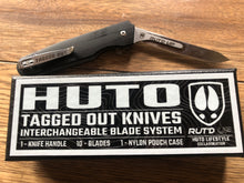 Load image into Gallery viewer, Rut’d Up/Huto Tagged Out Replaceable Blade Knife