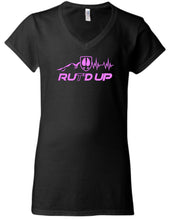 Load image into Gallery viewer, Mountain Adrenaline Black Women’s V Neck Tee