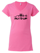 Load image into Gallery viewer, Mountain Adrenaline Heather Fuchsia Women’s V Neck Tee

