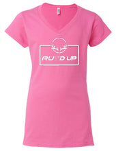 Load image into Gallery viewer, Boxed Muley Heather Fuchsia Women’s V Neck Tee
