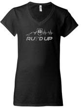 Load image into Gallery viewer, Mountain Adrenaline Black Women’s V Neck Tee
